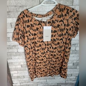 Ichi‎ NWT Size Small Short sleeved Horse Print Shirt